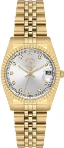 SB Polo SB-4-10034-2 Silver Dial Gold-Tone Stainless Steel Watch
