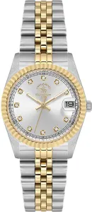 SB Polo SB-4-10034-3 Silver Dial Two-Tone Gold & Silver Stainless Steel Watch