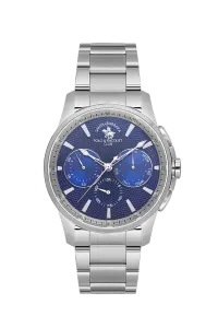 SB Polo SB-1-10651-3 Royal Blue Dial Silver-Tone Stainless Steel Watch
