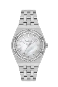 Freelook FL.1.10453-1 White Mother-of-Pearl Dial Silver-Tone Stainless Steel Watch