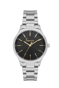 Freelook FL.1.10389-2 Black Dial Silver-Tone Stainless Steel Watch