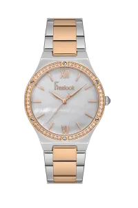 Freelook FL.1.10407-5 White Mother-of-Pearl Dial Two-Tone Rose Gold & Silver Stainless Steel Watch