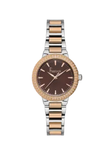 Freelook FL.1.10438-5 Chocolate Brown Dial Two-Tone Rose Gold & Silver Stainless Steel Watch