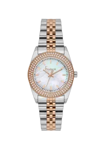 Freelook FL.1.10532-6 White Mother-of-Pearl Dial Two-Tone Rose Gold & Silver Stainless Steel Watch