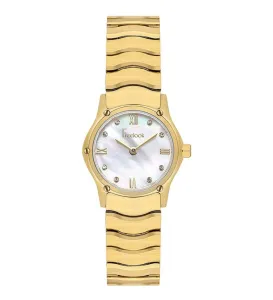Freelook FL.1.10467-2 White Mother-of-Pearl Dial Gold-Tone Stainless Steel Watch