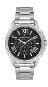 Daniel Klein Exclusive DK.1.14222-1 Black Dial Silver Stainless Steel Watch