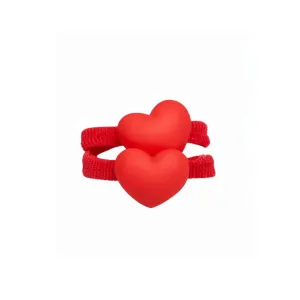 Sweetheart Hair Tie Duo Glitter & Matte Love Assorted