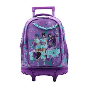 Must Team K-Pop Purple Trolley Backpack 17'