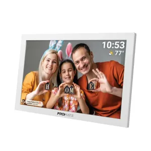 Promate (Memoria-10) 10.1" Digital Picture Frame Smart Technology - White