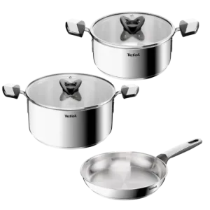 Tefal Emotion+ 5-Piece Cookware Set, Premium Stainless Steel 