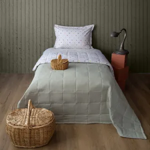 Apricitas Kalliope Green Single Bedspread Cover Set