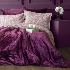 Apricitas Lona Purple Double Duvet Cover Set Flannel