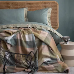 Apporto Olive Single Duvet Cover With Bedspread Set