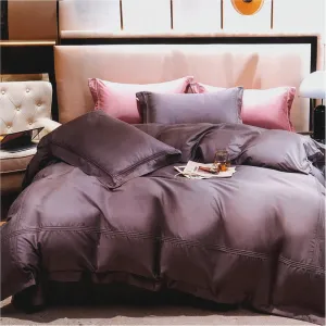 B Duvet Cover Set Solid Double Dark Grey 2010 Tc300