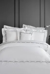 Florida Anthracite-Grey Duvet Cover King Embroidered