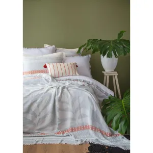 Double Duvet Cover Set + Bed Spread Ap Zest Mavi - Made In Turkey