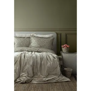 Double Duvet Cover Set Ap Victoria Kuf Yesili Flannel - Made In Turkey