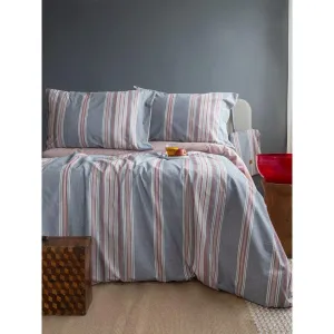 Double Duvet Cover Set Ap Evia Kirmizi - Made In Turkey