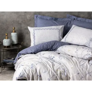 Double Bed Set Nitsa Lacivert - Made In Turkey