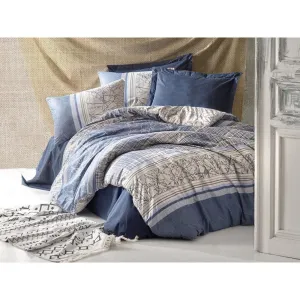 Double Bed Set Serra Lacivert - Made In Turkey