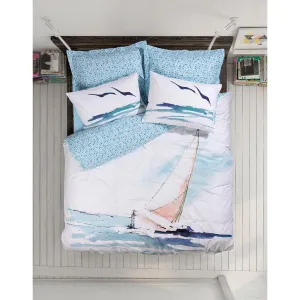 Double Bed Set Sail Blue - Made In Turkey