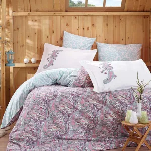 3Pcs Single Duvet Cover 160*220 Giulia Lila Pink - Made In Turkey