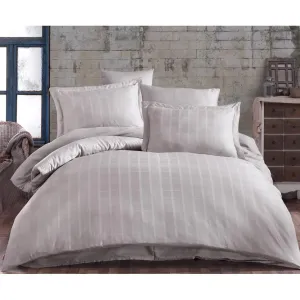 4Pcs Single Duvet Cover 160*220 Satin Ekose Stone - Made In Turkey