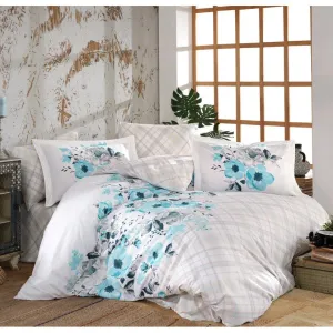 3Pcs Single Duvet Cover 160*220 Belinda Blue - Made In Turkey