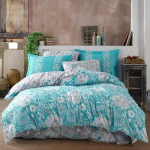 3Pcs Single Duvet Cover 160*220 Ancelica Turquoise - Made In Turkey