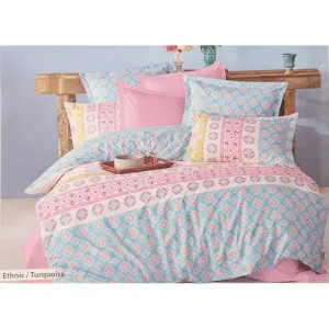 3Pcs Duvet Cover 160*220 Ethnic Turquoise