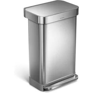 45L Rectangular Pedal Bin Fpps Steel Liner Pocket