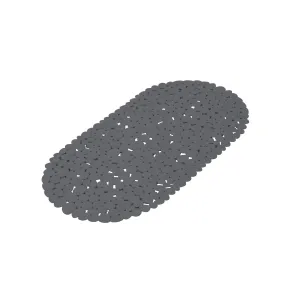 Non-Slip Bath Mat 36 X 69 Cm Non Printed Pvc Vitamine Sdb Charcoal Grey