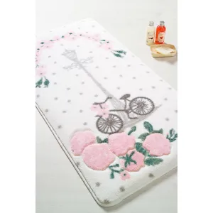Bath Mat Confetti Vintage Bike Pink  60X100