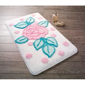 Bath Mat Confetti Biblos 60*100 White