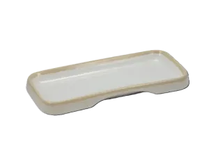 Rectangular Porcelain Board Beige Serveware for Appetizers and Sushi