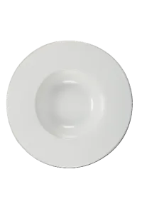 Beije Porcelain Pasta Plate, Deep Stoneware, Modern Round Tableware