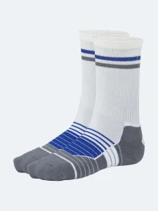 Oil And Gaz Sporty Unisex Hiking Sock White/Grey/Royal Blue