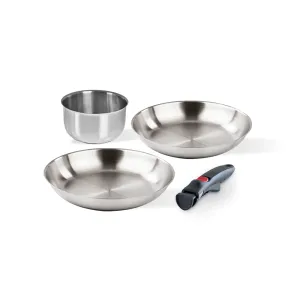 Fry Pan Set Barazzoni Inox Facile 8007267199364