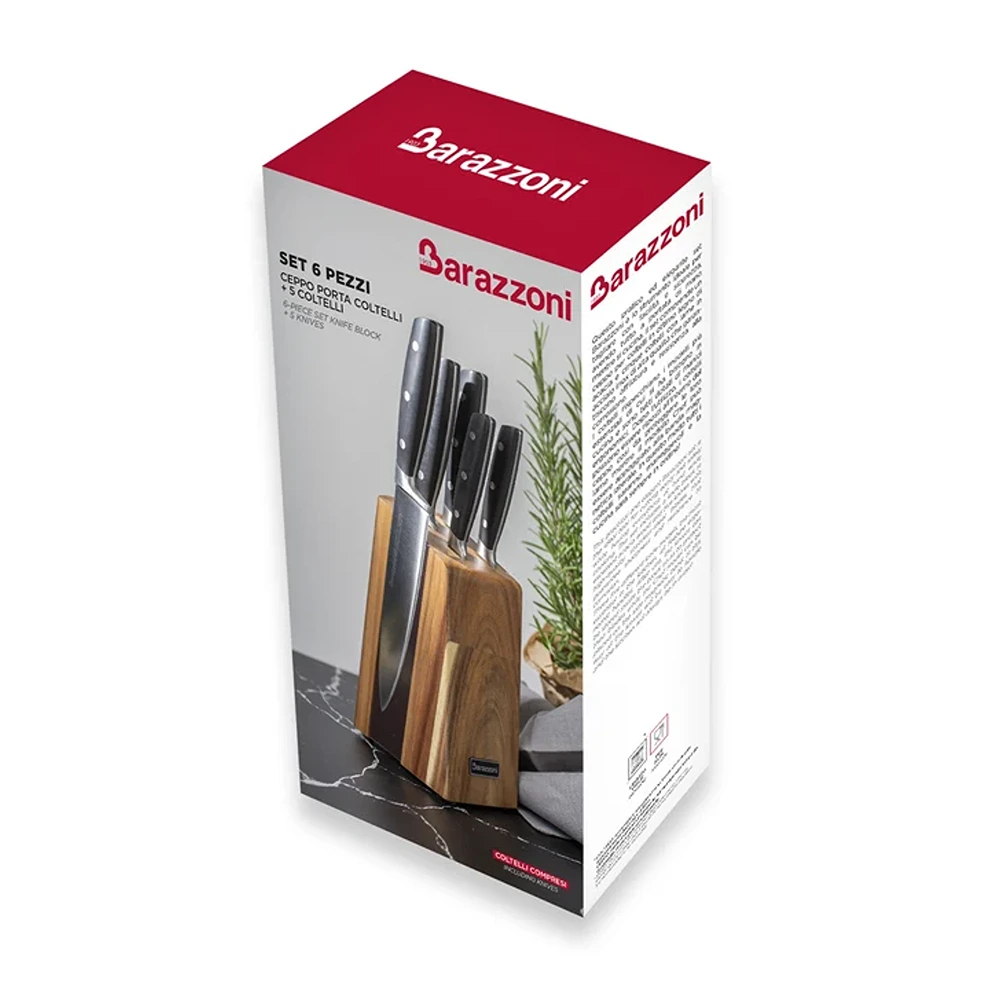 Knife Block+5 knives Barazzoni 802090600