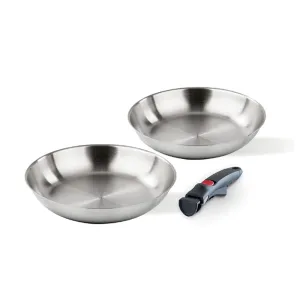 Fry Pan Set Barazzoni Inox Facile 8007267199326