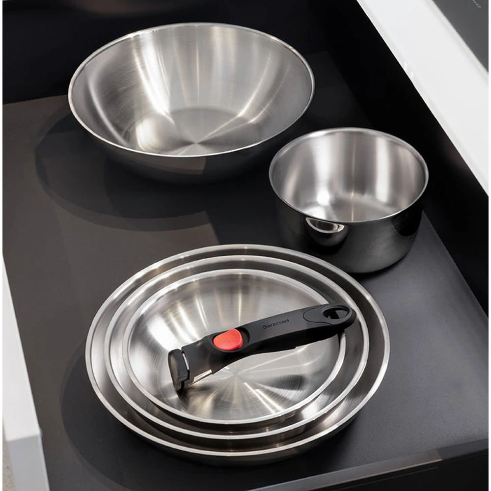 Fry Pan Set Barazzoni Inox Facile 8007267199326