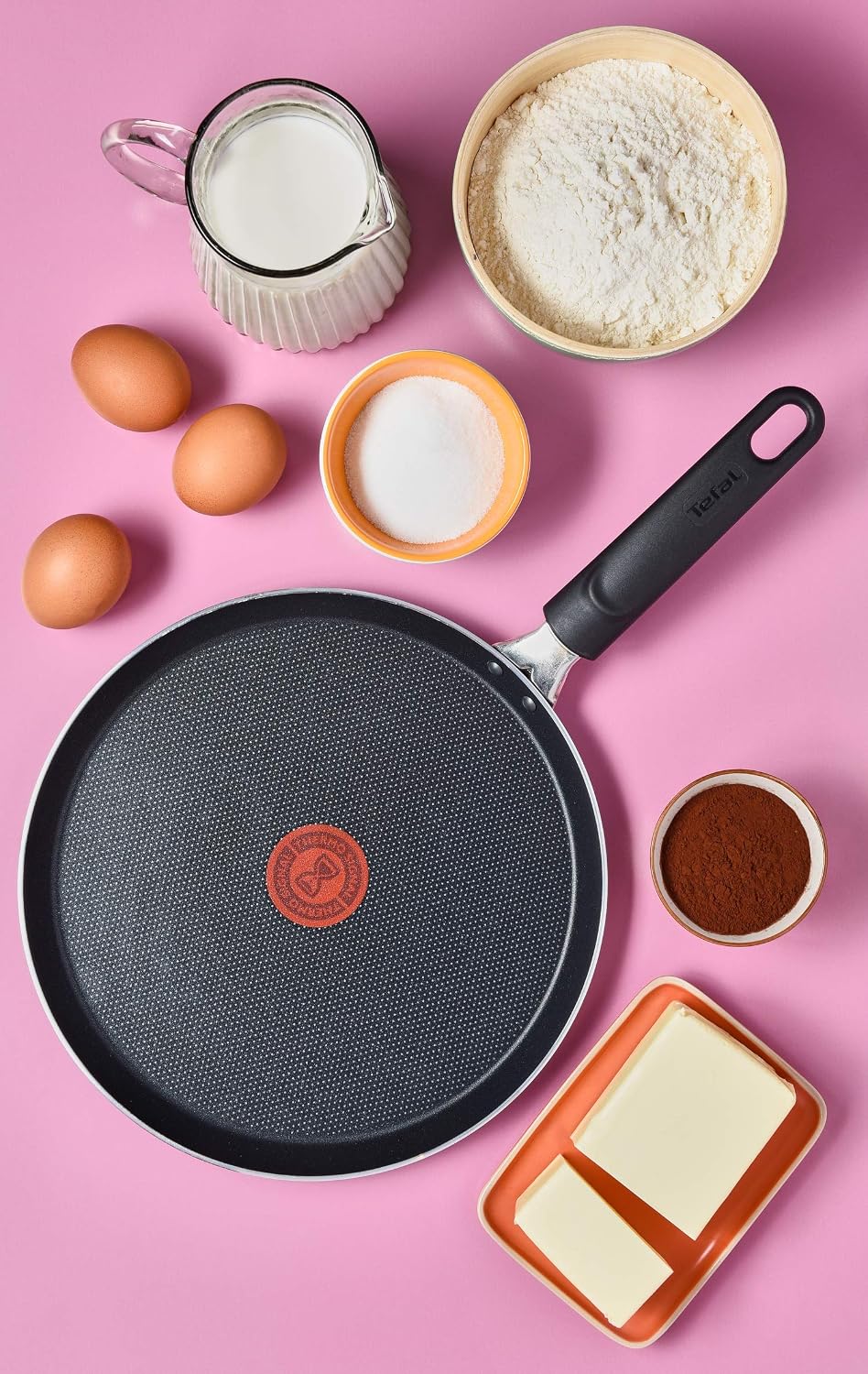 Tefal Easy Cook & Clean Non-Stick Crepe Pan 28 cm Suitable for All Heat Sources Except Induction
