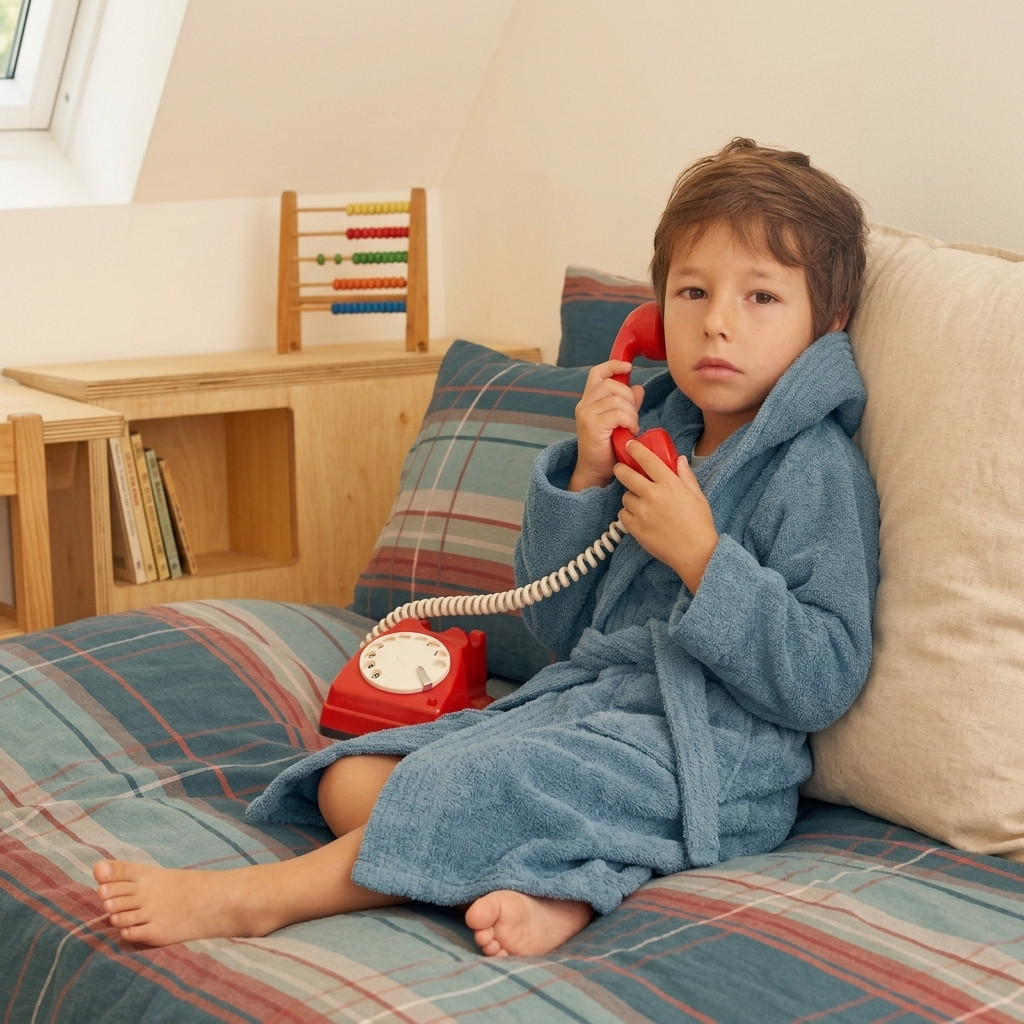 Junior 100% Cotton Hooded Bathrobe