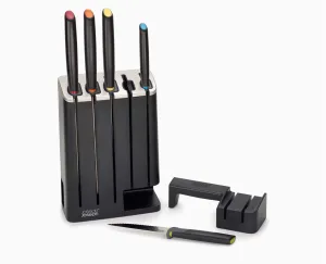Joseph Joseph Elevate™ SlimBlock 5-piece Multicolour Knife Set with Sharpener