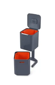 Joseph Joseph Totem Compact 40 Litre Waste Separation and Recycling Kitchen Bin with odour filter