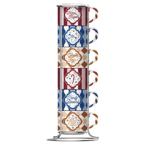 Bialetti Ncandy0040 Set 6 Stackable Coffee Cups – Candy Land