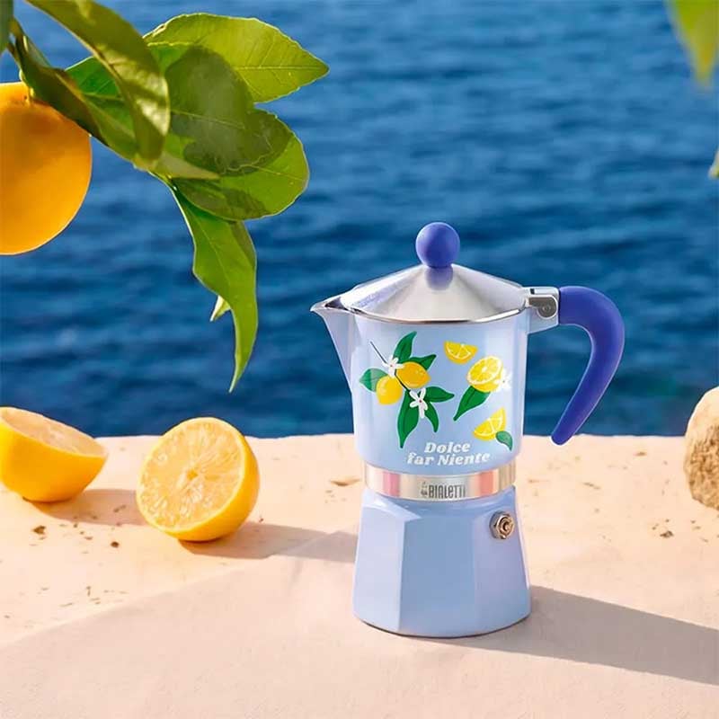 Bialetti 0006665 Rainbow 3 Cups Lemon, High Quality Is Guaranteed Thanks To The Patented Safety Valve Which Is Easy To Inspect And To Clean.