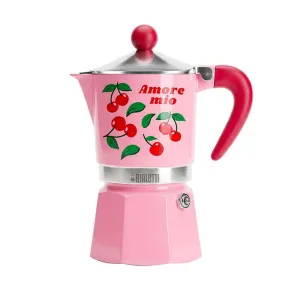 Bialetti 0006666 Rainbow 3 Cups Cherries, High Quality Is Guaranteed Thanks To The Patented Safety Valve Which Is Easy To Inspect And To Clean.