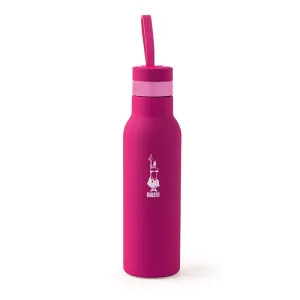 Bialetti Dcxin00016 Thermic Bottle 500Ml, Leak Proof, Screw Cap, Lid, Plastic, Fuchsia Color