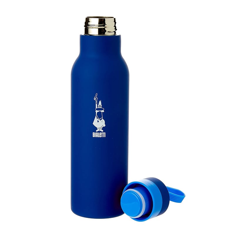 Bialetti Dcxin00018 Thermic Bottle 500Ml, Leak Proof, Screw Cap, Lid, Plastic, Blue Colo